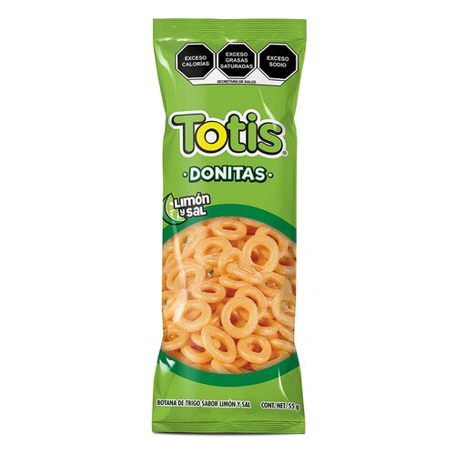 Botana Totis Sal y Limon Tubo 55g