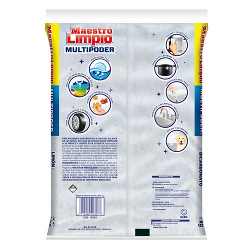 Detergente En Polvo Multiusos Maestro Limpio 1Kg