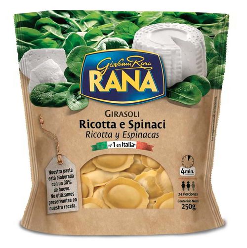 Pasta Girasoli Rana Ricotta y Espinaca 250g