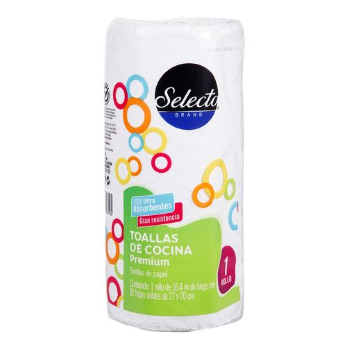 Tollas de Cocina Selecto Hoja Doble 1 Rollo con 82 Hojas