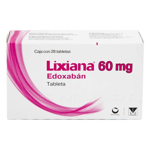 Tabletas Lixiana 60mg Caja con 28 Tabletas