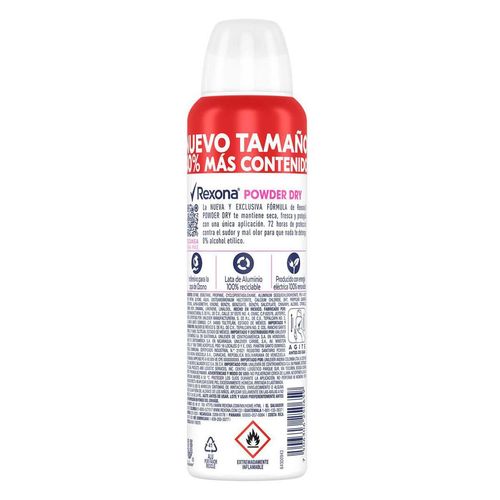Antitranspirante en Aerosol Rexona Powder Dry 210ml