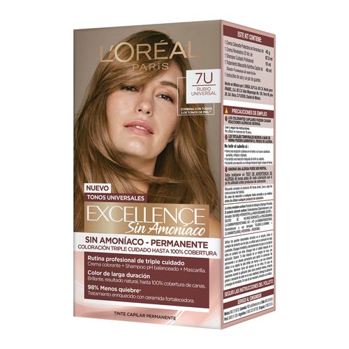 Tinte Excellence sin Amoniaco Tono 7U Rubio Universal 1 Pieza