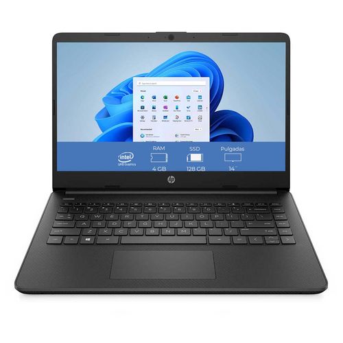 Laptop HP 14-dq0519la Intel Celeron 4GB 128GB SSD 14 HD Windows 11 Home + Mochila HP Prelude Pro
