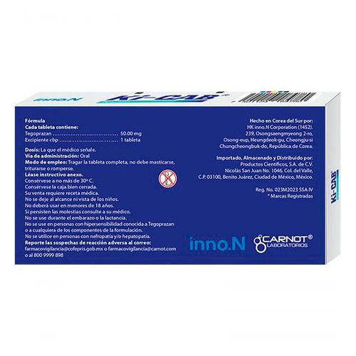 Tegoprazan Ki-Cab 10 Tab 50 Mg
