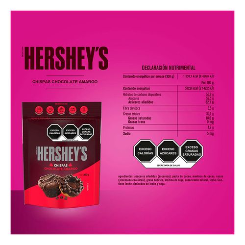 Chispas Chocolate Hershey's Amar 300 gr