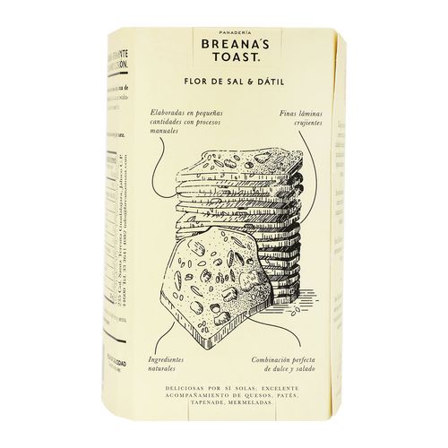 Pan Breanas Toast Tostado Flor Sal 170g