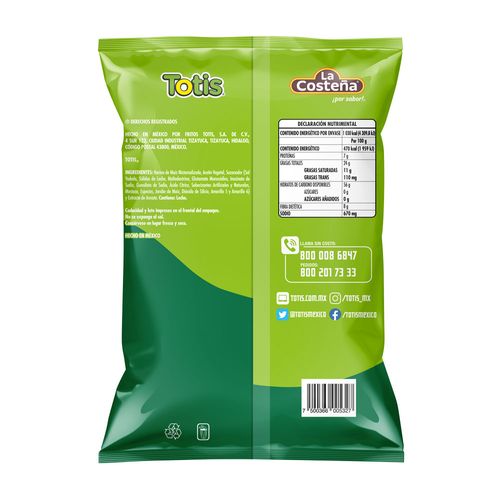 Totopos Totis Elote Preparado 220g