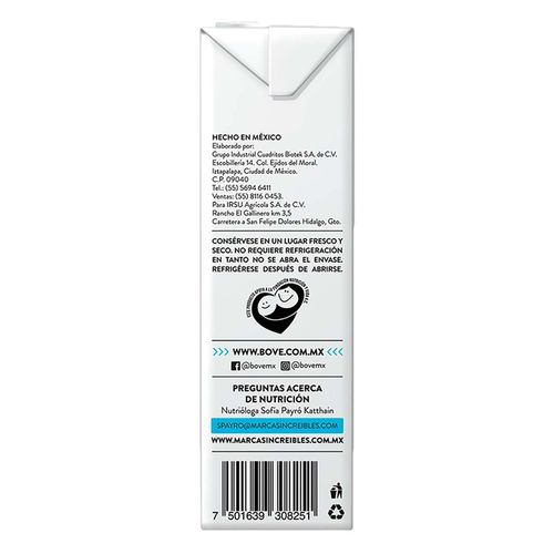Leche Barista Bové Entera 946ml