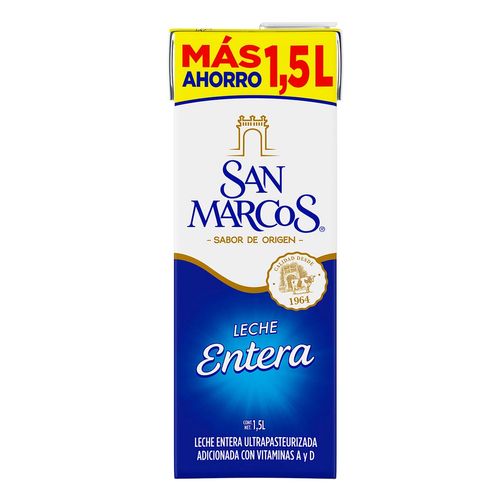 Leche San Marcos Entera 1.5L