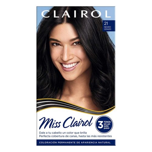 Tinte Permanente Miss Clairol 21 Negro Cenizo 189g
