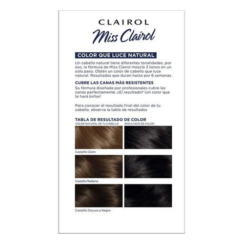 Tinte Permanente Miss Clairol 21 Negro Cenizo 189g