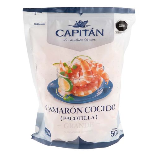 Camarón Cocido Pacotilla Grande Capitán 500g