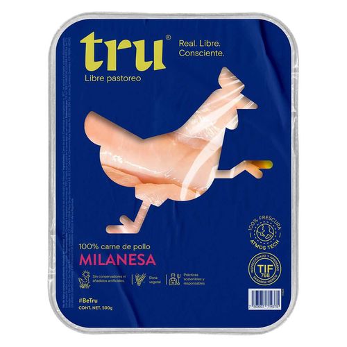Milanesa de Pollo Libre Pastoreo Verdes Motivos 500g