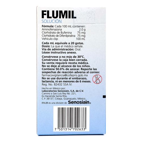 Aminofenazona FLUMIL Frasco 50ml