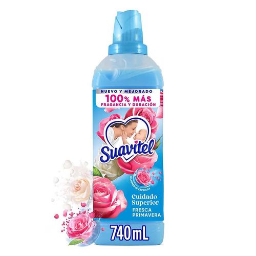 Suavizante de Telas Suavitel Cuidado Superior Fresca Primavera 740ml