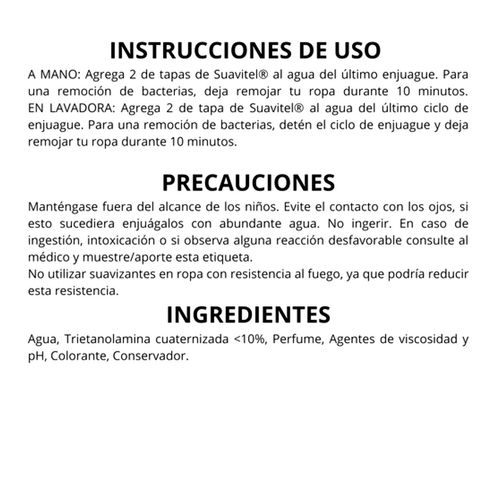 Suavizante de Telas Antibacterial Suavitel Baby para Bebé 740ml