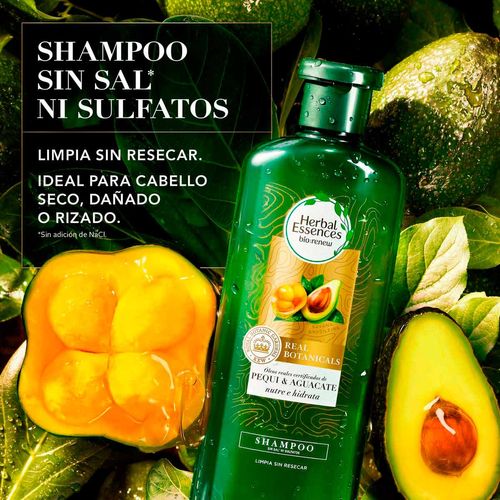 Shampoo sin sal Herbal Essences Nutre e Hidrata Pequi & Aguacate 400ml