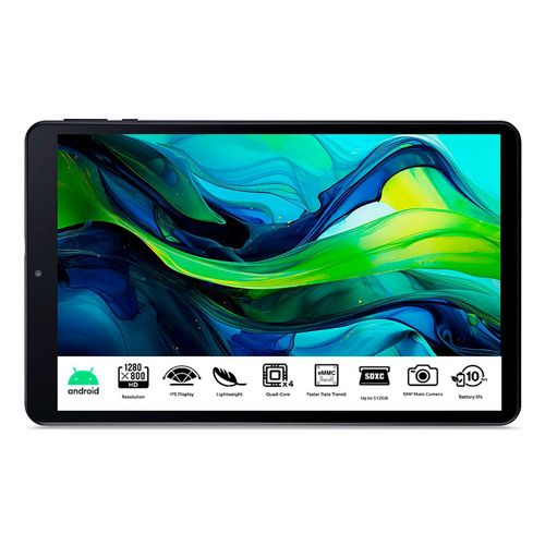 Tablet Acer  Iconia Tab A10 Android 12 10.1 Pulgadas  RAM 4GB 64GB Negra