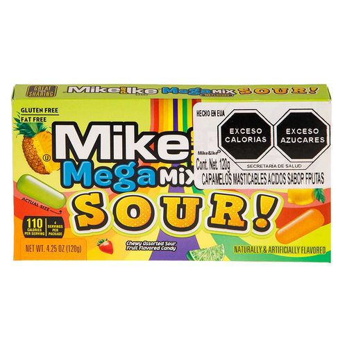 Dulces Mike and Ike Mega Mix Sour 141g