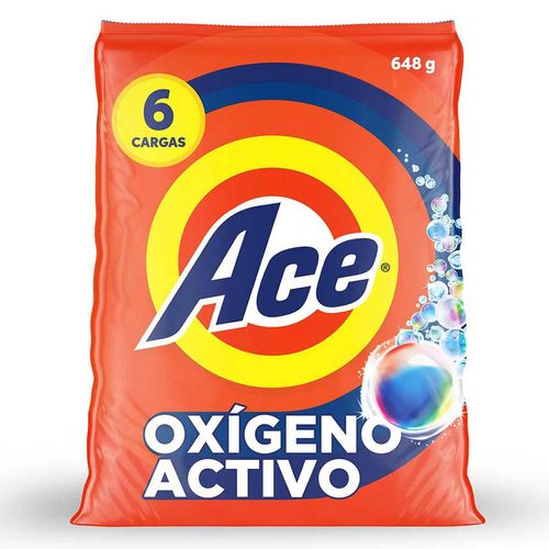 Detergente en Polvo Ace 6 Cargas 648g