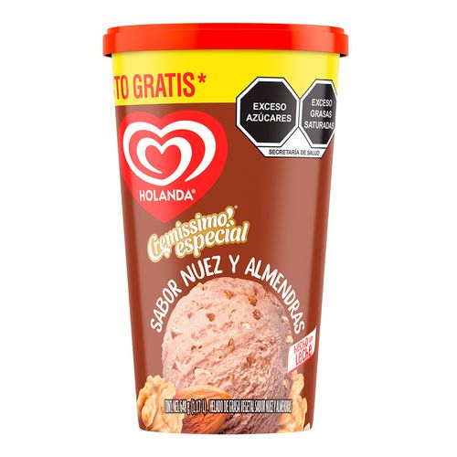Helado Holanda Cremissimo Nuez y Almendras 1.17L