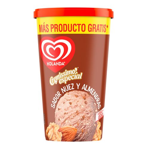 Helado Holanda Cremissimo Nuez y Almendras 1.17L