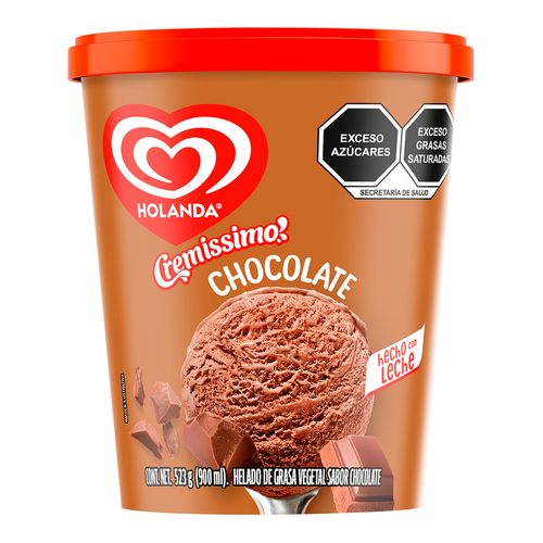 Helado Holanda Cremisimo Chocolate 900ml