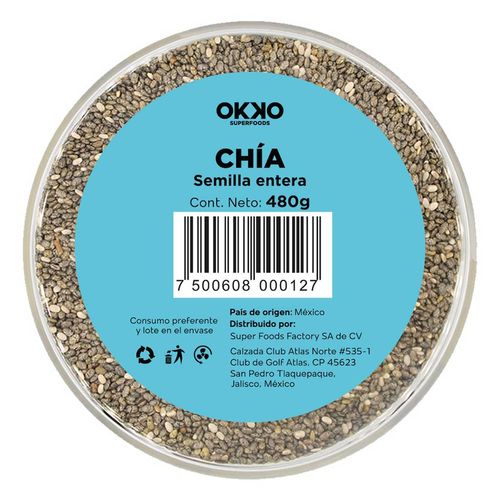 Chía Okko Semillas 480g