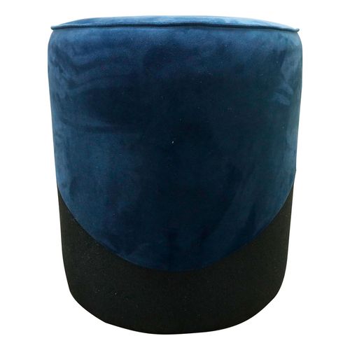 Taburete Puffland Circular Azul con Gris Oxford San Sebastián