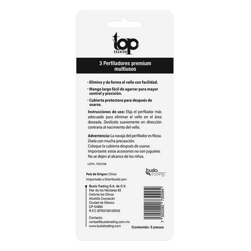Perfiladores Top Fashion Premium 3 Piezas