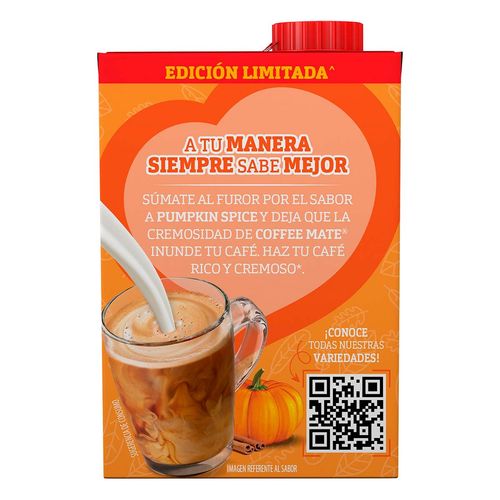 Sustituto Coffee Mate Pumpkin Liquido 530g