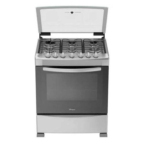 Estufa de Piso Whirlpool 30 Pulgadas 6 Quemadores Gris WF-7419D