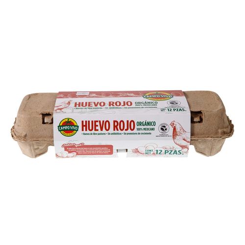 Huevo Campo Vivo Rojo Orgánico 12 Piezas