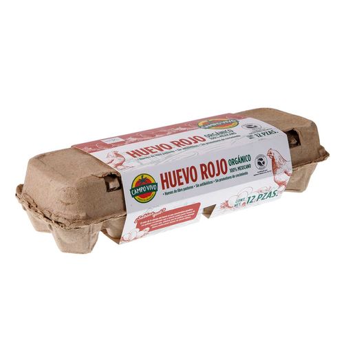 Huevo Campo Vivo Rojo Orgánico 12 Piezas