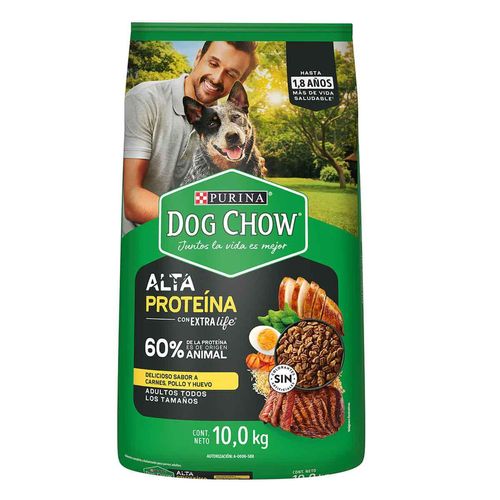 Alimento Dog Chow Carn Poll Huev 10 Kg