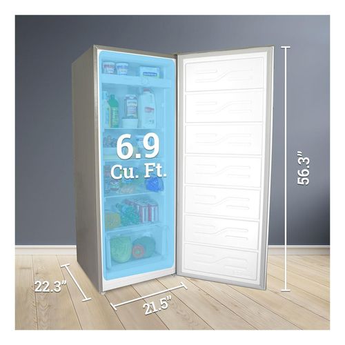 Congelador y Refrigerador Vertical de 6.9p3 Silver IUFRF69PL