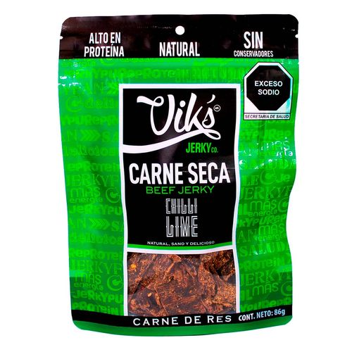 Carne Seca Vik's Jerky con Chile Limón 86g