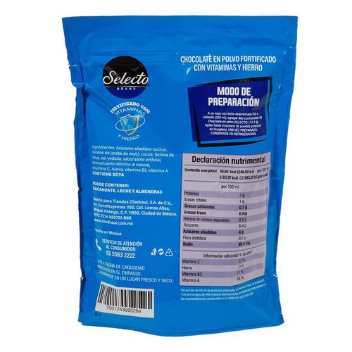 Chocolate Selecto en Polvo 280g