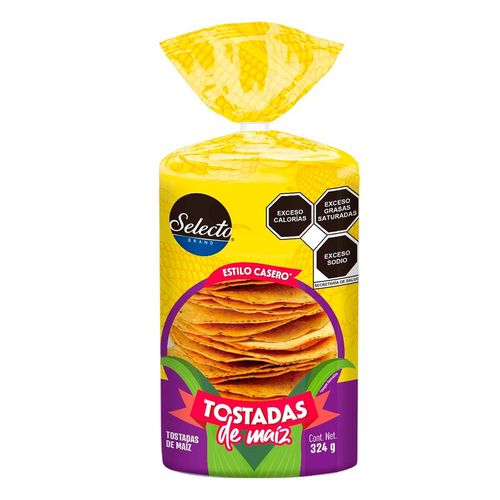 Tostada Selecto Onduladas Maiz 324g