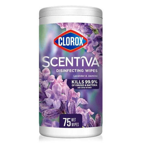 Toallitas Desinfectantes Clorox Scentiva de Lavanda y Jazmín 75 unidades