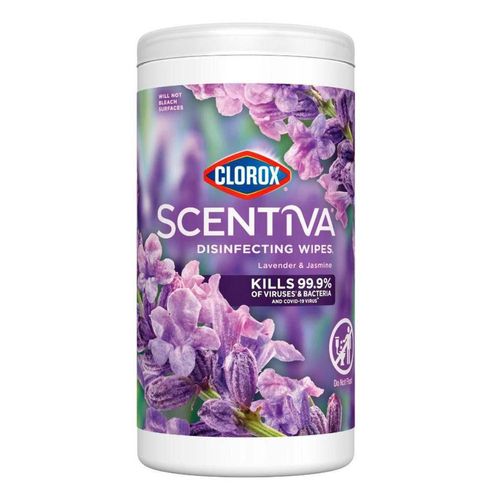 Toallitas Desinfectantes Clorox Scentiva de Lavanda y Jazmín 75 unidades