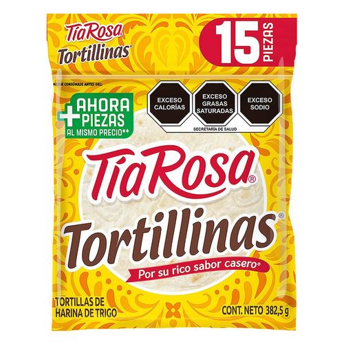 Tortillas de Harina Tía Rosa 15 Piezas 382.5g