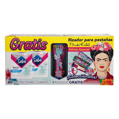 Pantiprotectores Saba Sensiti V Largos 80 Piezas + Rizador