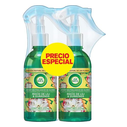 Neutralizador de Olores Air Wick Lili & Duraznos 2 pack  de 237ml c/u