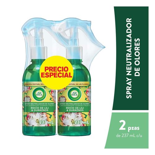 Neutralizador de Olores Air Wick Lili & Duraznos 2 pack  de 237ml c/u