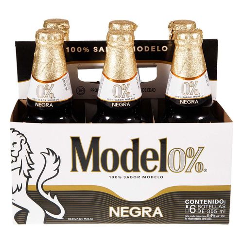 Cerveza Modelo Cero Negra 1p 356 ml Bot