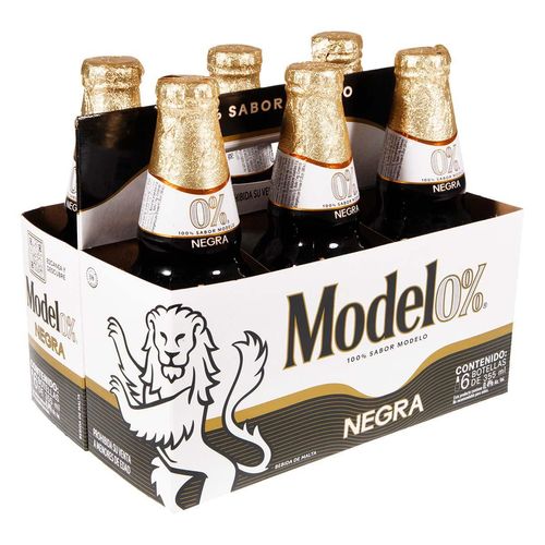 Cerveza Modelo Cero Negra 1p 356 ml Bot