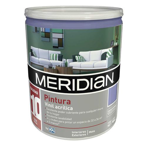 Pintura Vinílica Meridian Perla Nga 4L