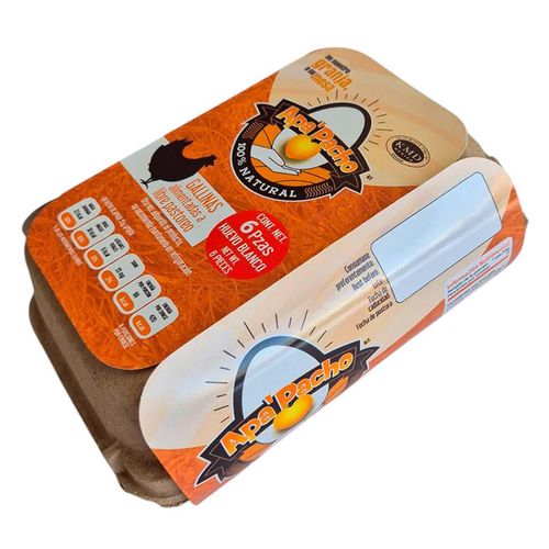 Huevo Apa'pacho Libre Pastoreo Blanco 6 Piezas